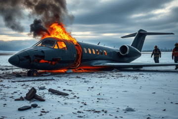 Odrzutowiec Cessna C550 w trakcie trudnych warunków pogodowych przed wypadkiem.