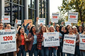 Związkowcy z ZUS podczas protestu domagają się podwyżek i poprawy warunków pracy.