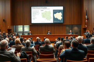 Ilustracja przedstawiająca kredytobiorców frankowych oraz wyrok TSUE wpływający na ich sytuację finansową.