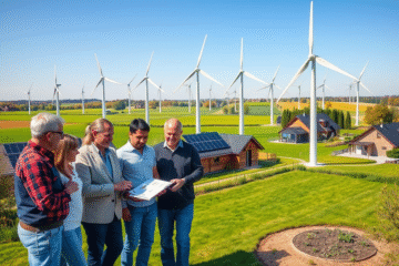 Ilustracja dotycząca programu dofinansowania Moja Elektrownia Wiatrowa, który zakończył się z powodu braku funduszy.